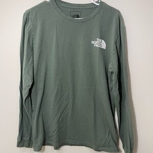 North Face Men’s Long Sleeve Tee Medium Green